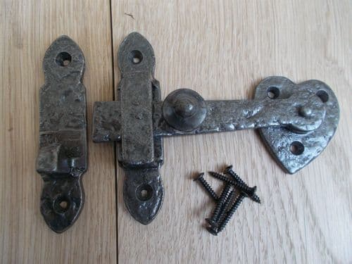 Rimmed Knob Door Bar Latch Antique Vintage Style Antique Iron