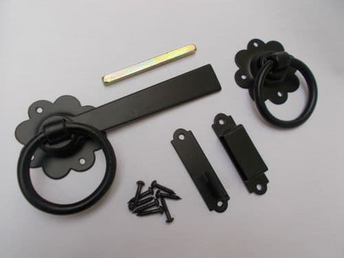 Ring Latch 6" Black Steel