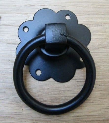 Ring Pull Handle Black Plain