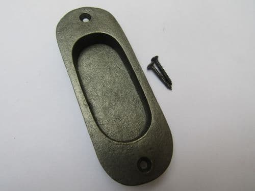 Round Edge Recessed Handle Antique Cast Iron