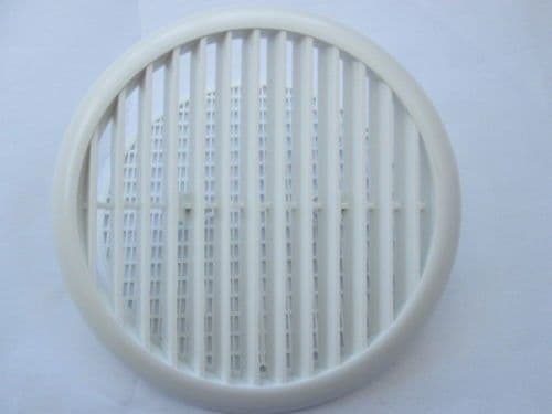 Round Louvre Vent White
