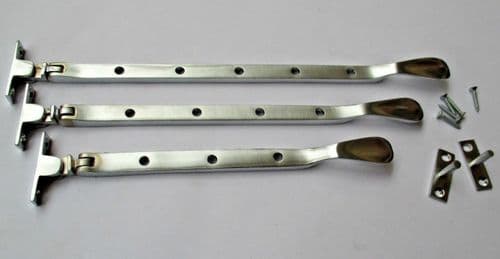Satin Brushed Chrome Casement Stay Arm 10"