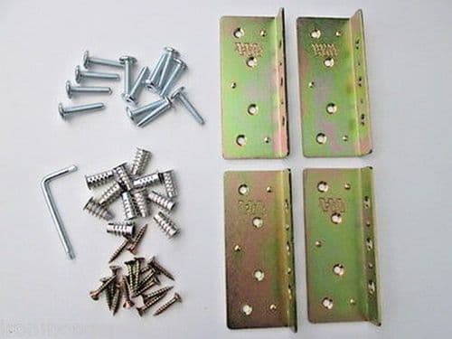 Set Of Bed Loc Brackets Yellow Passivated