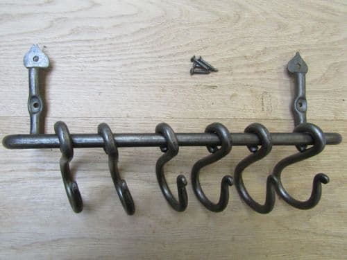 Shropshire Handforged Utensil Rail Antique Iron