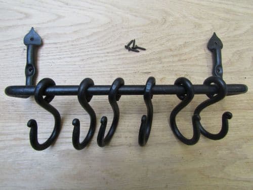 Shropshire Handforged Utensil Rail Black Wax