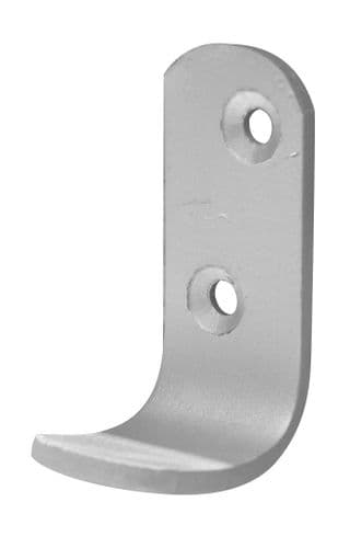 Single Robe Hooks Satin Aluminium