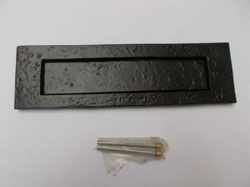 Small Plain Letter Plate Black Antique