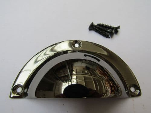 Small Victorian Cup Pull Handle Black Nickel