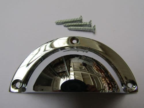 Small Victorian Cup Pull Handle Polished Chrome