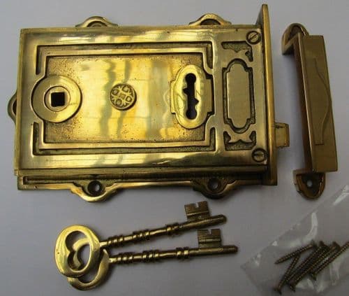 Solid Brass Construction Right Hand Davenport Lock Brass
