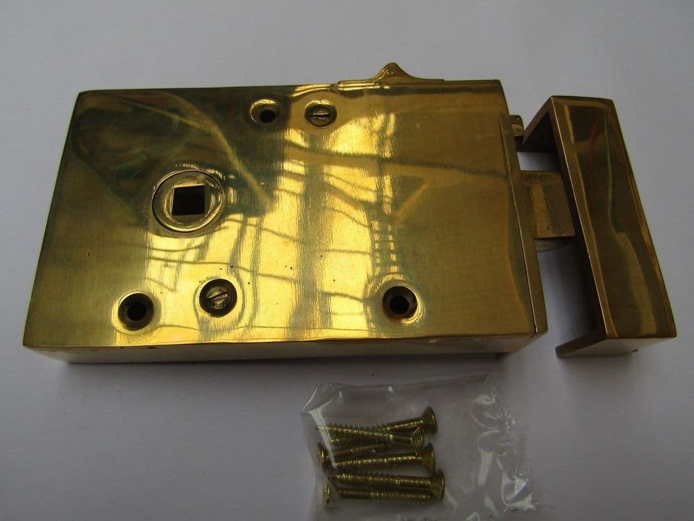Solid Brass Construction Right Hand Latch Polished Brass