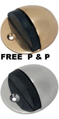 Solid Brass Half Moon Floor Mounted Door Stop Stopper