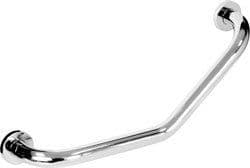 Solid Brass Large Disabled Fluted Grab Rail Angled Bar Bathroom Handle Chrome