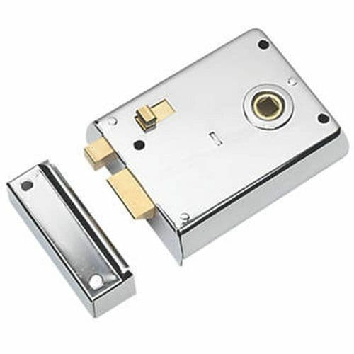 Steel 4" Rim Latch With Snib Polished Chrome
