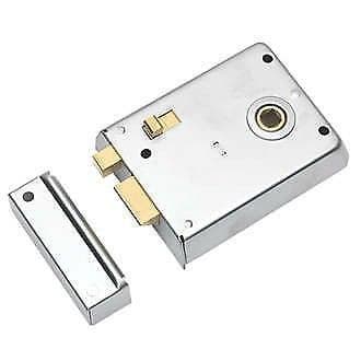 Steel 4" Rim Latch With Snib Satin Chrome