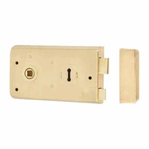 Steel 5" Rim Lock Brass
