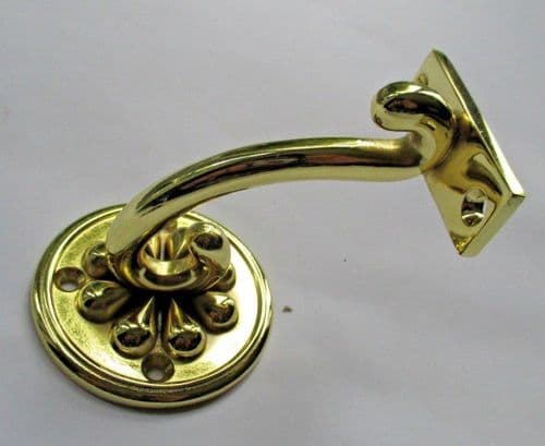 Steel Decorative Fancy Handrail Bracket Brass Plated