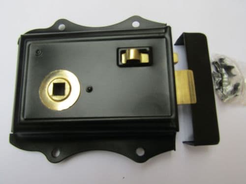 Steel Olde Latch Black + Brass