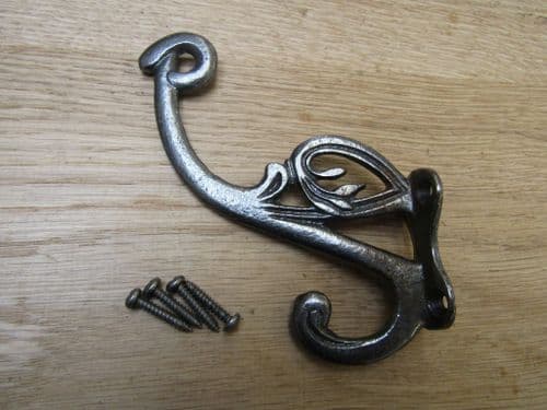 Swan P Coat Hook Antique Iron