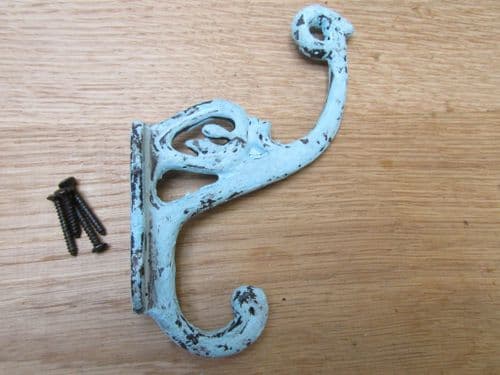 Swan P Coat Hook Blue Patina