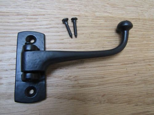 Swivel Arm Hook Black Antique