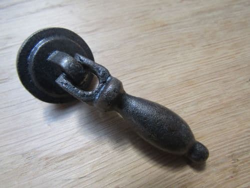 Tear Drop Canet Pull Handle Antique Iron