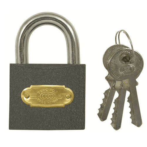Tri-Circle Cast Iron Padlock 20mm
