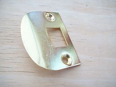 TUBULAR MORTICE DOOR LATCH CATCH STRIKER KEEP PLATE BRASS/GOLD