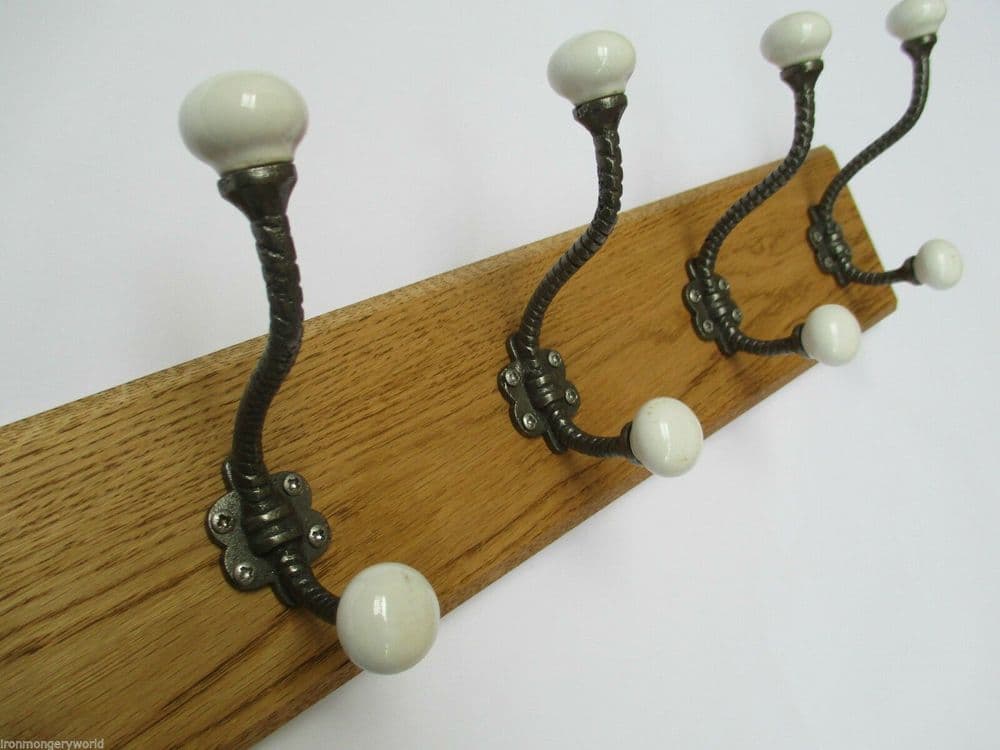 Twisted Ceramic Coat Hook Rail