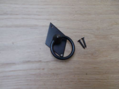 Vertical Diamond Ring Pull Black Antique