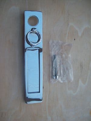 Victorian Solid Brass Chrome Finish Trinity Postal Knocker Letter Box Plate