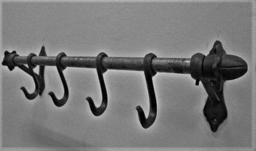 Vintage Utensil Rail Black Wax