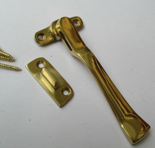 Wedge Fastener Polished Brass