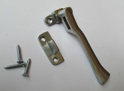 Wedge Fastener Satin Brushed Chrome
