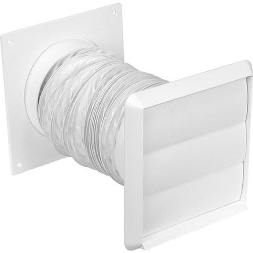 White Cooker Hood Wall Vent Kit