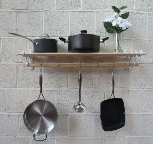 White Kitchen Pot Pan Rack 1.5m