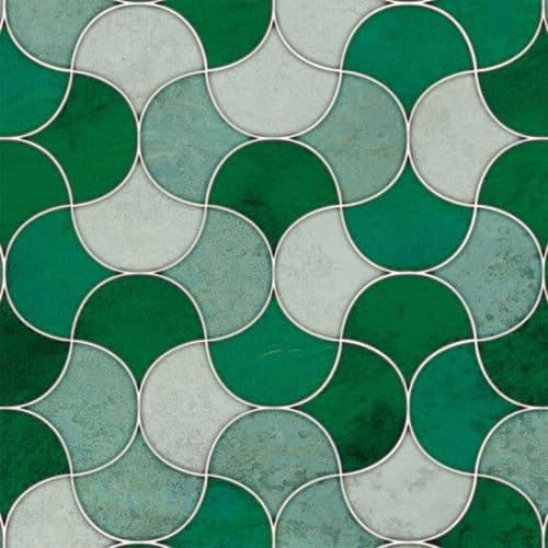 Alloy Decor Splashback Emerald Scallop - Pietra