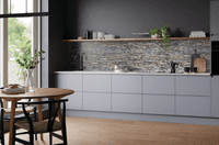 Aluminium Patterned Splashbacks - Blue Slate Matt