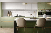 Aluminium Patterned Splashbacks - Calacatta Marble Matt