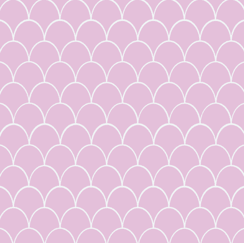 Aluminium Patterned Splashbacks - Pink Scallop Gloss