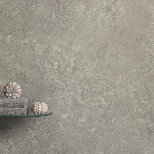 Ancona PVC Shower Wall Panels - Grey Concrete - Matte