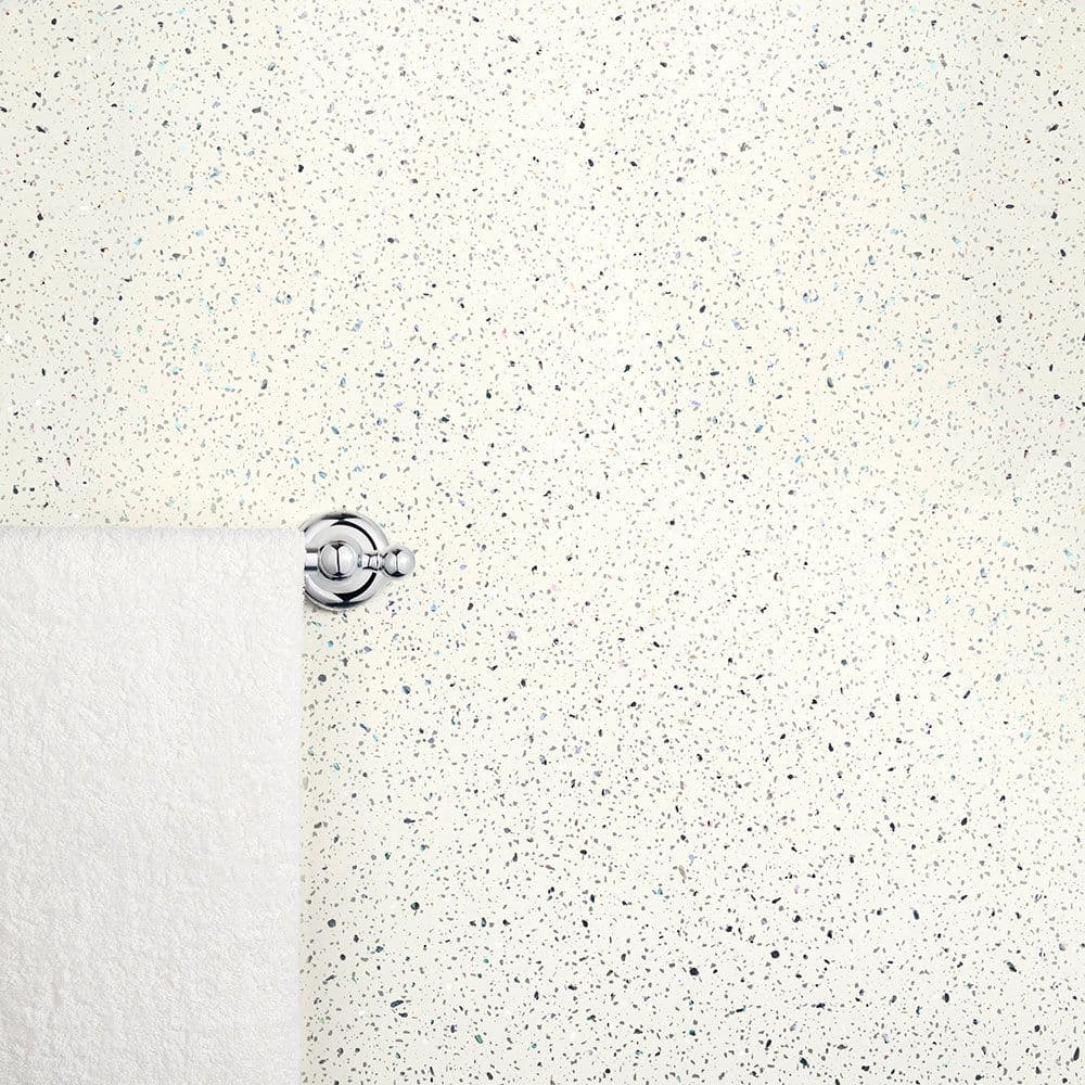 Ancona PVC Shower Wall Panels - White Sparkle - Gloss