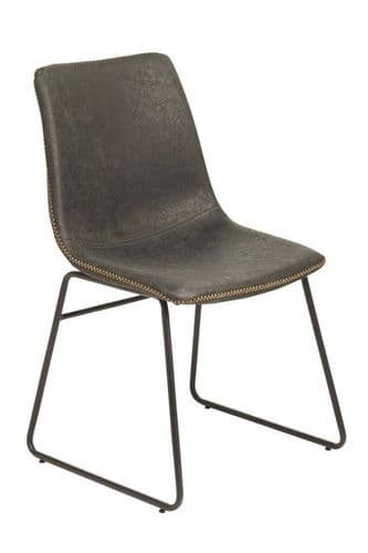 Antico Chair Faux Leather - Black