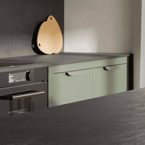 Aria Solid Laminate Worktops - Graphite 12mm - Black Core - F7837 Monolith