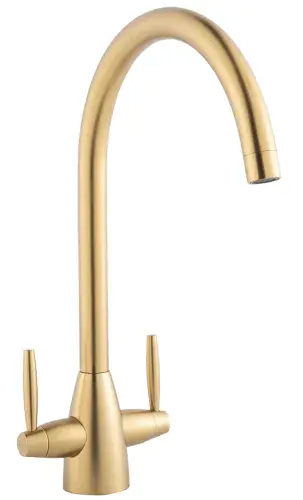 Austen & Co - Bilbao Golden Brass Kitchen Mixer Tap