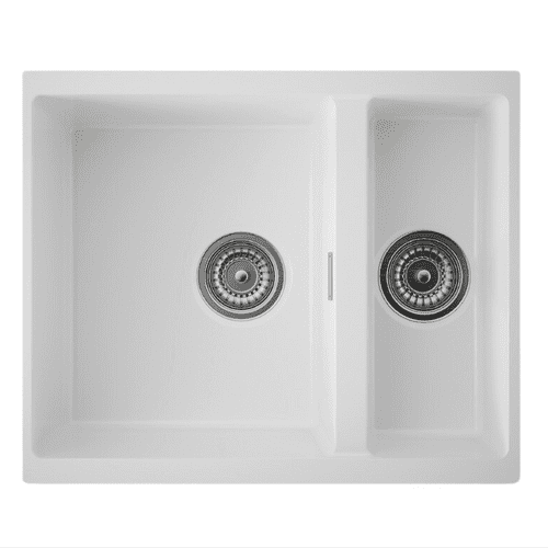 Austen & Co - Florence Granite 1.5 Bowl Sink - White - 555 x 460 x 200mm