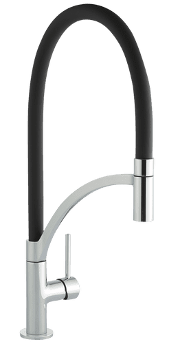 Austen & Co - Madrid Chrome Kitchen Mixer Tap with Black Pull Out Hose