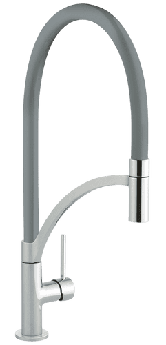 Austen & Co - Madrid Chrome Kitchen Mixer Tap with Gun Metal Grey Pull Out Hose