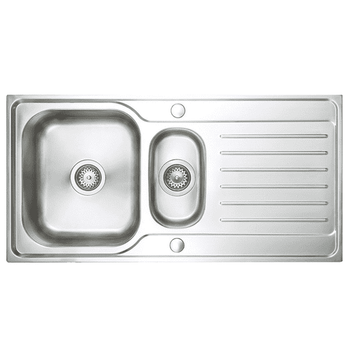 Austen & Co - Napoli Stainless Steel 1.5 Inset Bowl Sink - 500 x 1000 x 200mm