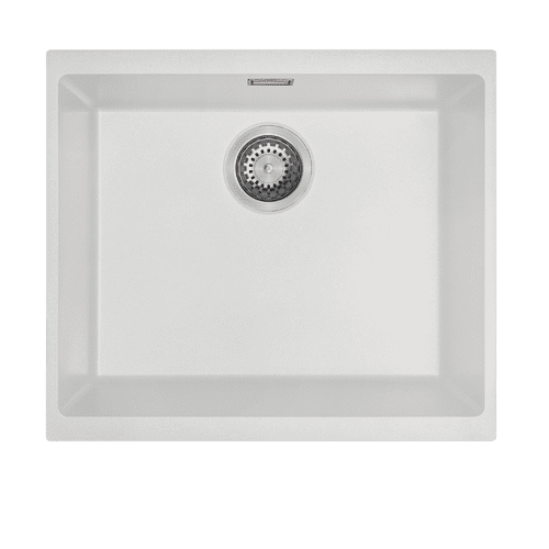 Austen & Co - Siena Granite Large Single Bowl Sink - White - 530 x 460 x 200